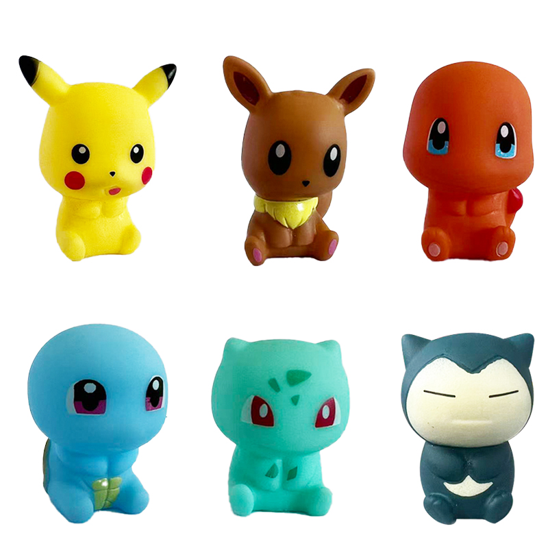 Baby Products In Japan - 6 ชิ้นโปเกมอนของเล่นอาบน้ำปิกาจู บูลบาซอร์ ชาร์แมนเดอร์ สควิร์เทิล อีวี
