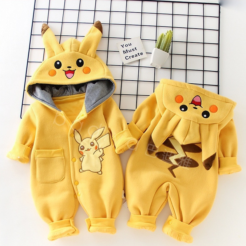 Baby Products In Japan - การ์ตูนพ็อกเก็ตมอนสเตอร์ชุดนอนเด็กทารกแรกเกิดน่ารักฤดูหนาวแขนยาวเด็กเสื้อผ้าเด็กทารกเสื้อผ้าเด็กวัยหัดเดินชุดของขวัญ