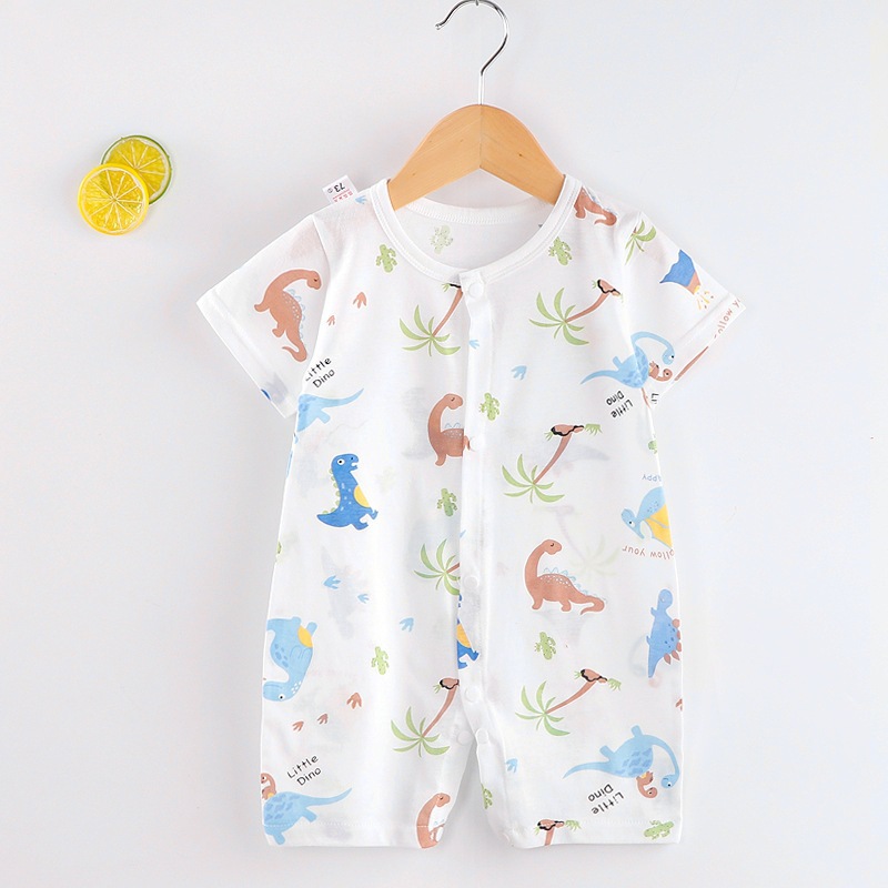 Baby Products On Sale - ทารกแรกเกิดแขนสั้น Onesie Soft Breathable น้ําหนักเบาเปิดด้านหน้า Romper