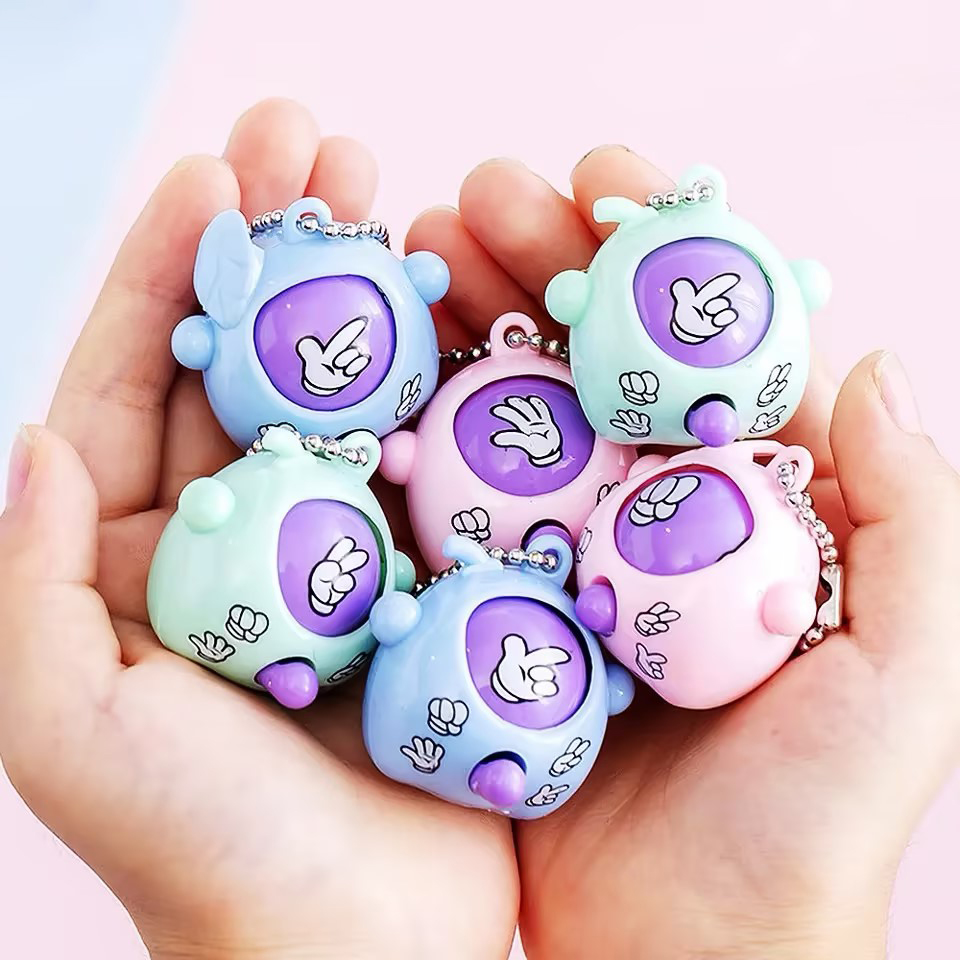 Baby Products You Need - 1/5/10Pcs Mini Pop Rock-กระดาษ-กรรไกรพวงกุญแจจี้ของเล่นเด็กวัยหัดเดิน Sensory Fidget