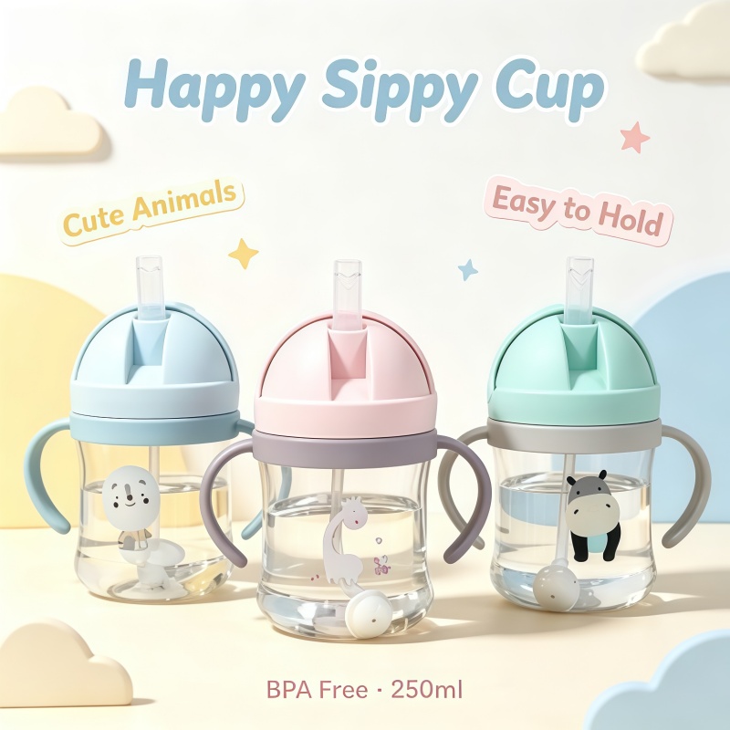 ขวดน้ำเด็กแบบพกพาพร้อมหลอดดูด  - Baby Products Best บทวิจารณ์และราคา